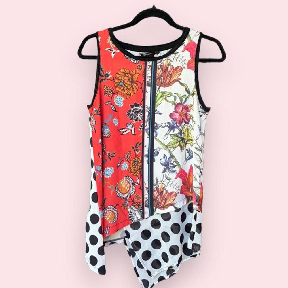 Desigual arlen mixed print blouse
